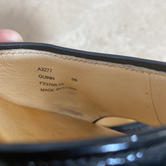 Coach Quinn Wooden Clog Sandals Black Patent Leather 2” Heel Summer - Picture 8 of 8